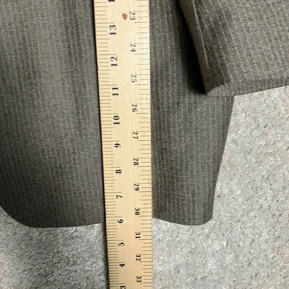 Joseph Abboud Sport Coat Mens Brown Pinstripe Marzotto Super 100s Wool USA 46